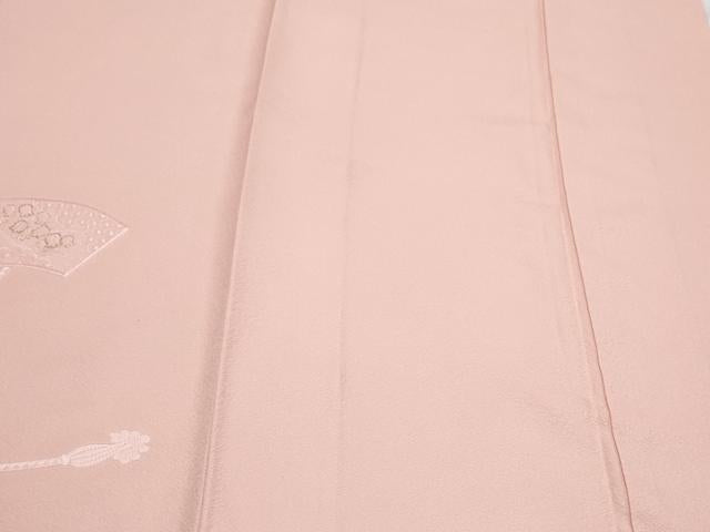 平和屋着物▼訪問着　総刺繍　鈴蘭　地紙文　金糸　正絹　逸品　CABA6768th