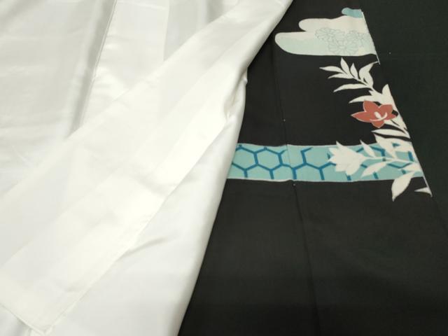 平和屋着物■豪華黒留袖 刺繍 エ霞草花文 金銀彩 正絹 逸品 CABA7012ev