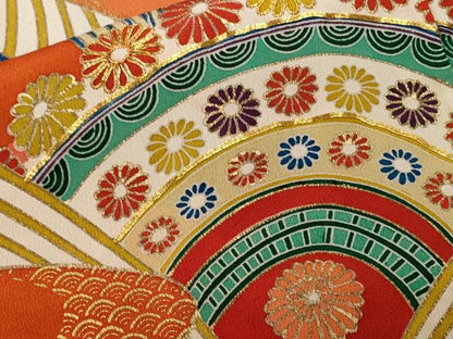 平和屋着物■豪華黒留袖　駒刺繍　道長草花文　金彩　正絹　逸品　CABA7019ev