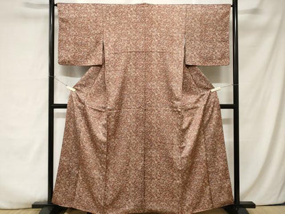 平和屋着物■上質な小紋 流水花文 正絹 逸品 CABA7040ev