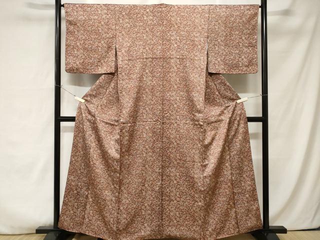 平和屋着物■上質な小紋 流水花文 正絹 逸品 CABA7040ev