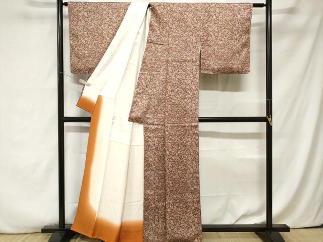 平和屋着物■上質な小紋 流水花文 正絹 逸品 CABA7040ev