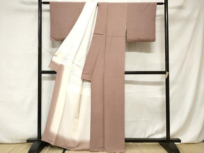 平和屋着物■上質な色無地 石竹色 正絹 逸品 CABA7122ev