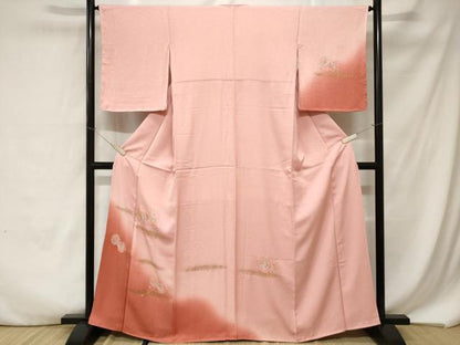 平和屋着物■中国三大刺繍 スワトウ刺繍 訪問着 鼓草花文 暈し染め 金彩 正絹 逸品 CABA7167ev
