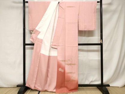 平和屋着物■中国三大刺繍 スワトウ刺繍 訪問着 鼓草花文 暈し染め 金彩 正絹 逸品 CABA7167ev