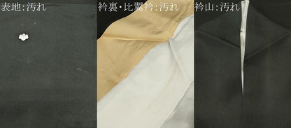 平和屋着物■豪華黒留袖 駒刺繍 道長飛鶴草花文 金彩 正絹 逸品 CABA7168ev