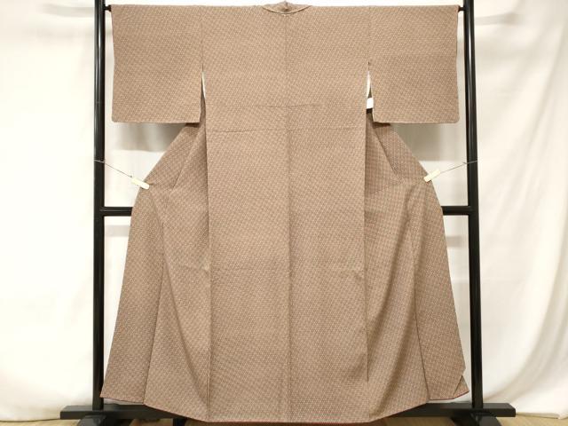 平和屋着物■上質な小紋 亀甲繋ぎ 正絹 逸品 CABA7181ev