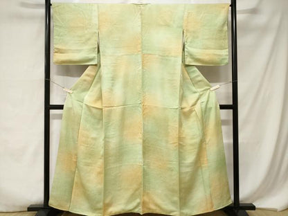 平和屋着物■上質な小紋　霞文　鹿の子文　暈し染め　正絹　逸品　CABA7182ev
