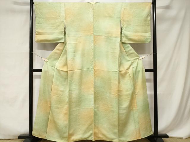 平和屋着物■上質な小紋　霞文　鹿の子文　暈し染め　正絹　逸品　CABA7182ev