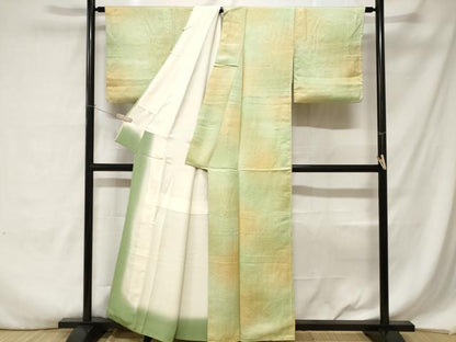 平和屋着物■上質な小紋　霞文　鹿の子文　暈し染め　正絹　逸品　CABA7182ev