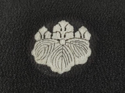 平和屋着物■豪華黒留袖 刺繍 道長桐草花文 金銀彩 正絹 逸品 CABA7207ev
