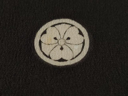 平和屋着物■豪華黒留袖 刺繍 尾長鳥花文 金銀彩 正絹 逸品 CABA7210ev
