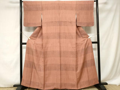平和屋着物■上質な小紋 横段文 正絹 逸品 CABA7236ev