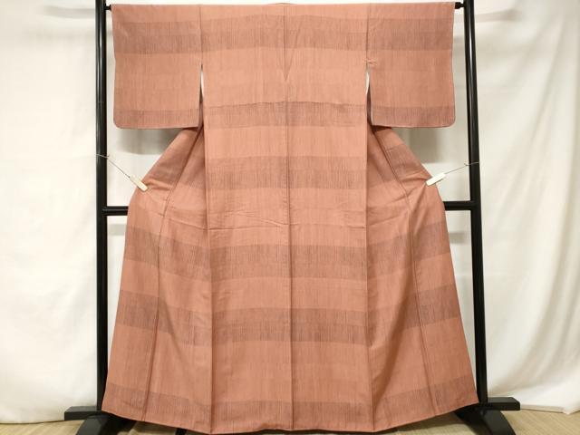 平和屋着物■上質な小紋 横段文 正絹 逸品 CABA7236ev