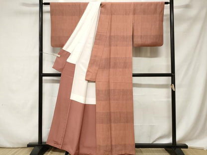 平和屋着物■上質な小紋 横段文 正絹 逸品 CABA7236ev