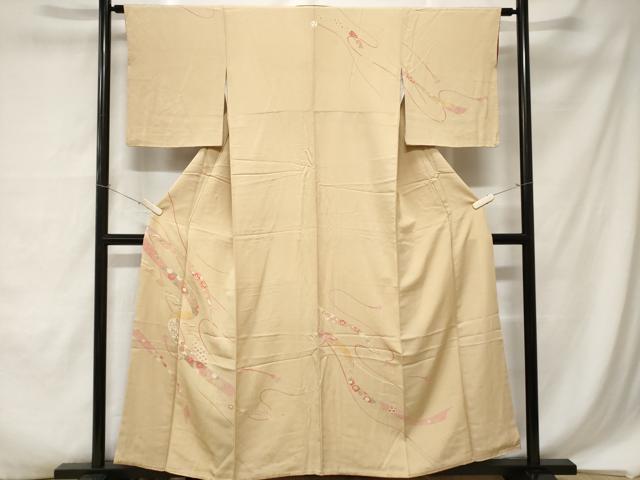 平和屋着物■訪問着 鬘帯花文 正絹 逸品 CABA7271ev