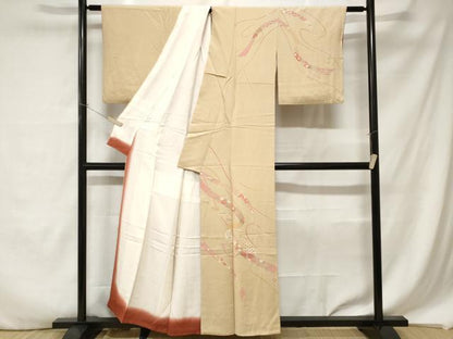 平和屋着物■訪問着 鬘帯花文 正絹 逸品 CABA7271ev