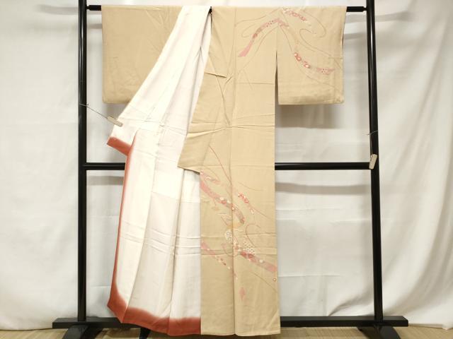 平和屋着物■訪問着 鬘帯花文 正絹 逸品 CABA7271ev