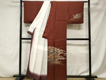 平和屋着物■訪問着 御所解文 暈し染め 金彩 正絹 逸品 CABA7276ev