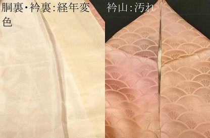 平和屋着物■上質な小紋 青海波文 暈し染め ロング丈 正絹 逸品 CABA7322ev