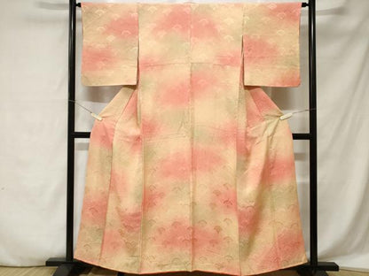 平和屋着物■上質な小紋 青海波唐草文 暈し染め 正絹 逸品 CABA7340ev