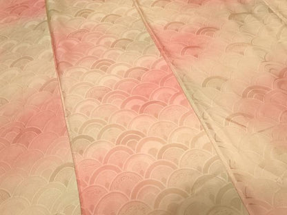 平和屋着物■上質な小紋 青海波唐草文 暈し染め 正絹 逸品 CABA7340ev