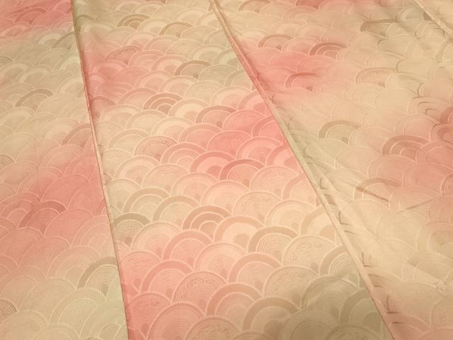 平和屋着物■上質な小紋 青海波唐草文 暈し染め 正絹 逸品 CABA7340ev