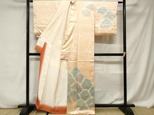 平和屋着物■訪問着 遠山文 暈し染め 正絹 逸品 CABA7349ev
