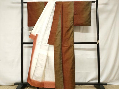 平和屋着物■上質な紬 霞文 正絹 逸品 CABA7436ev