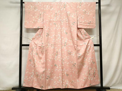 平和屋着物■上質な小紋 草花文 金彩 正絹 逸品 CABA7437ev