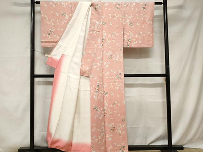 平和屋着物■上質な小紋 草花文 金彩 正絹 逸品 CABA7437ev