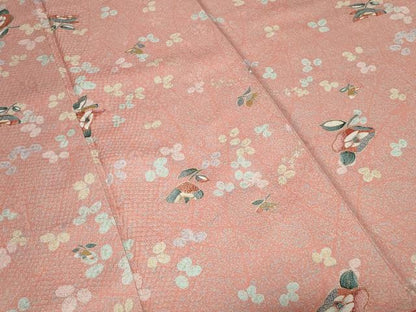 平和屋着物■上質な小紋 草花文 金彩 正絹 逸品 CABA7437ev