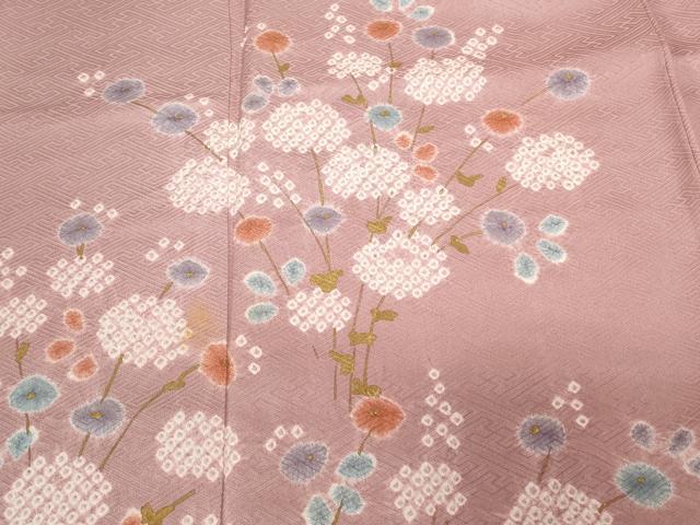 平和屋着物■訪問着 絞り 万寿菊 金彩 正絹 逸品 CABA7441ev
