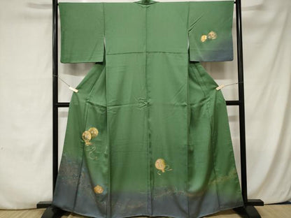 平和屋着物■訪問着 鏡裏更紗花文 暈し染め 金彩 正絹 逸品 CABA7451ev