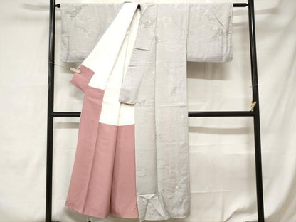平和屋着物■上質な小紋 草花文 金彩 正絹 逸品 CABA7470ev