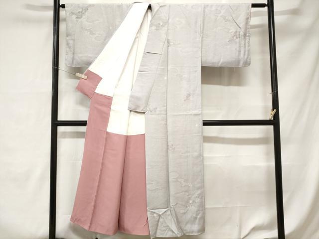 平和屋着物■上質な小紋 草花文 金彩 正絹 逸品 CABA7470ev