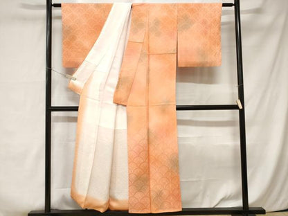 平和屋着物■上質な小紋 青海波花唐草文 暈し染め 正絹 逸品 CABA7473ev