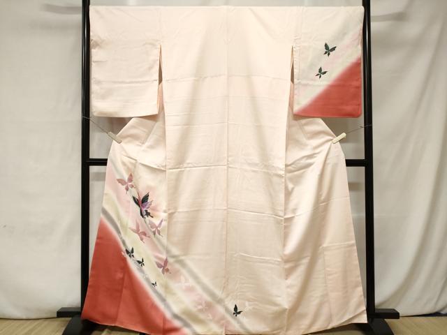 平和屋着物■訪問着 舞蝶文 暈し染め 正絹 逸品 CABA7498ev