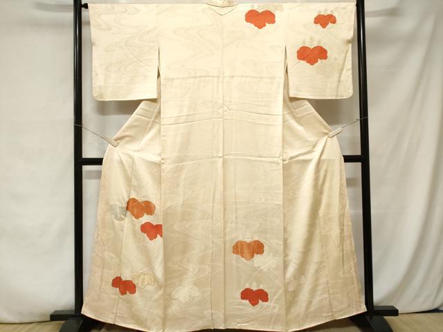 平和屋着物■訪問着 駒刺繍 流水桐文 金彩 正絹 逸品 CABA7526ev