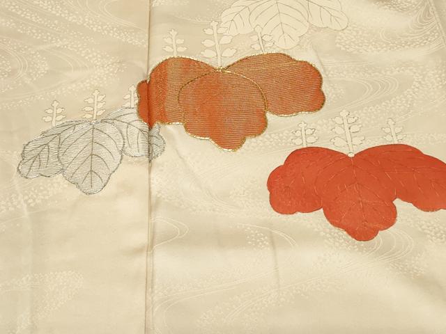 平和屋着物■訪問着 駒刺繍 流水桐文 金彩 正絹 逸品 CABA7526ev