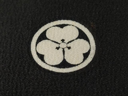 平和屋着物■豪華黒留袖　刺繍　扇面草花文　金銀彩　正絹　逸品　CABA7534ev