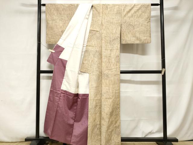 平和屋着物■上質な紬　抽象文様　正絹　逸品　CABA7542ev
