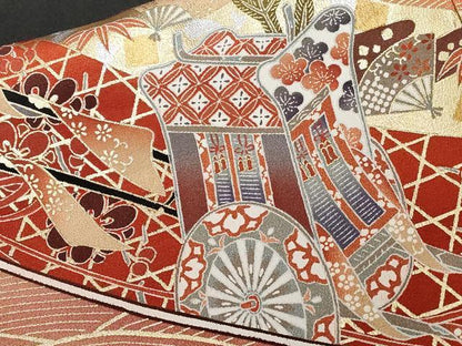 平和屋着物■豪華黒留袖 駒刺繍 熨斗御所車花文 暈し染め 金銀彩 正絹 逸品 CABA7589ev