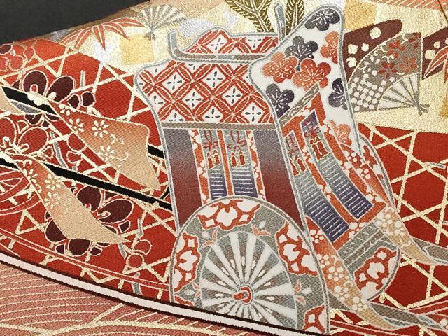 平和屋着物■豪華黒留袖 駒刺繍 熨斗御所車花文 暈し染め 金銀彩 正絹 逸品 CABA7589ev