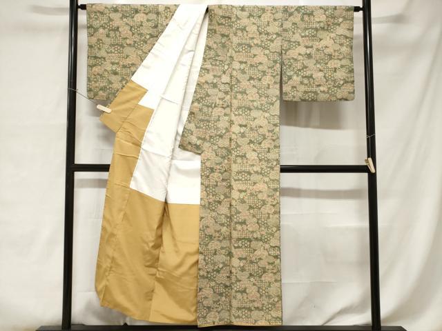 平和屋着物■上質な小紋 吉祥花文 正絹 逸品 CABA7600ev