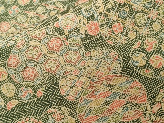 平和屋着物■上質な小紋 吉祥花文 正絹 逸品 CABA7600ev