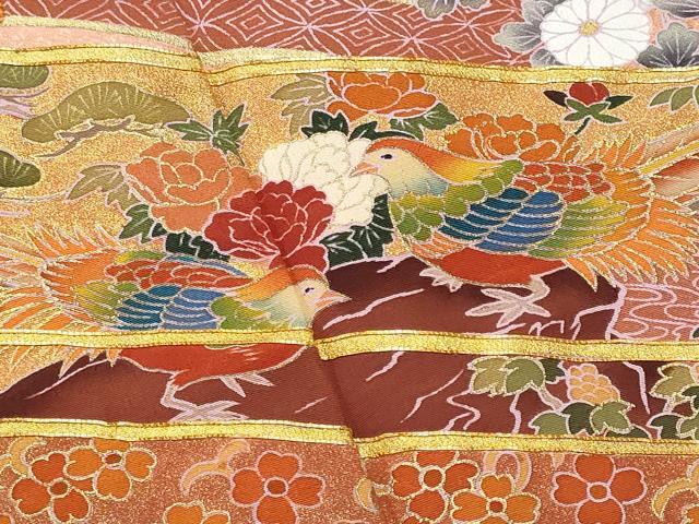 平和屋着物■豪華黒留袖　作家物　駒刺繍　文箱花鳥文　暈し染め　金彩　正絹　逸品　CABA7738fb