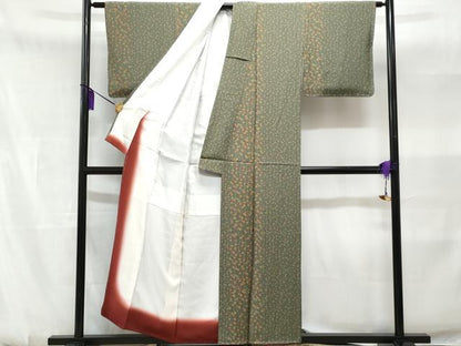 平和屋着物■上質な小紋　枝垂れ花文　正絹　逸品　CABA7843fb