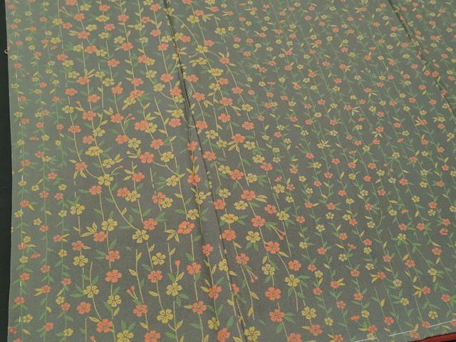 平和屋着物■上質な小紋　枝垂れ花文　正絹　逸品　CABA7843fb