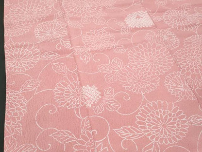 平和屋着物■上質な小紋　絞り　菊唐草文　正絹　逸品　CABA7866fb